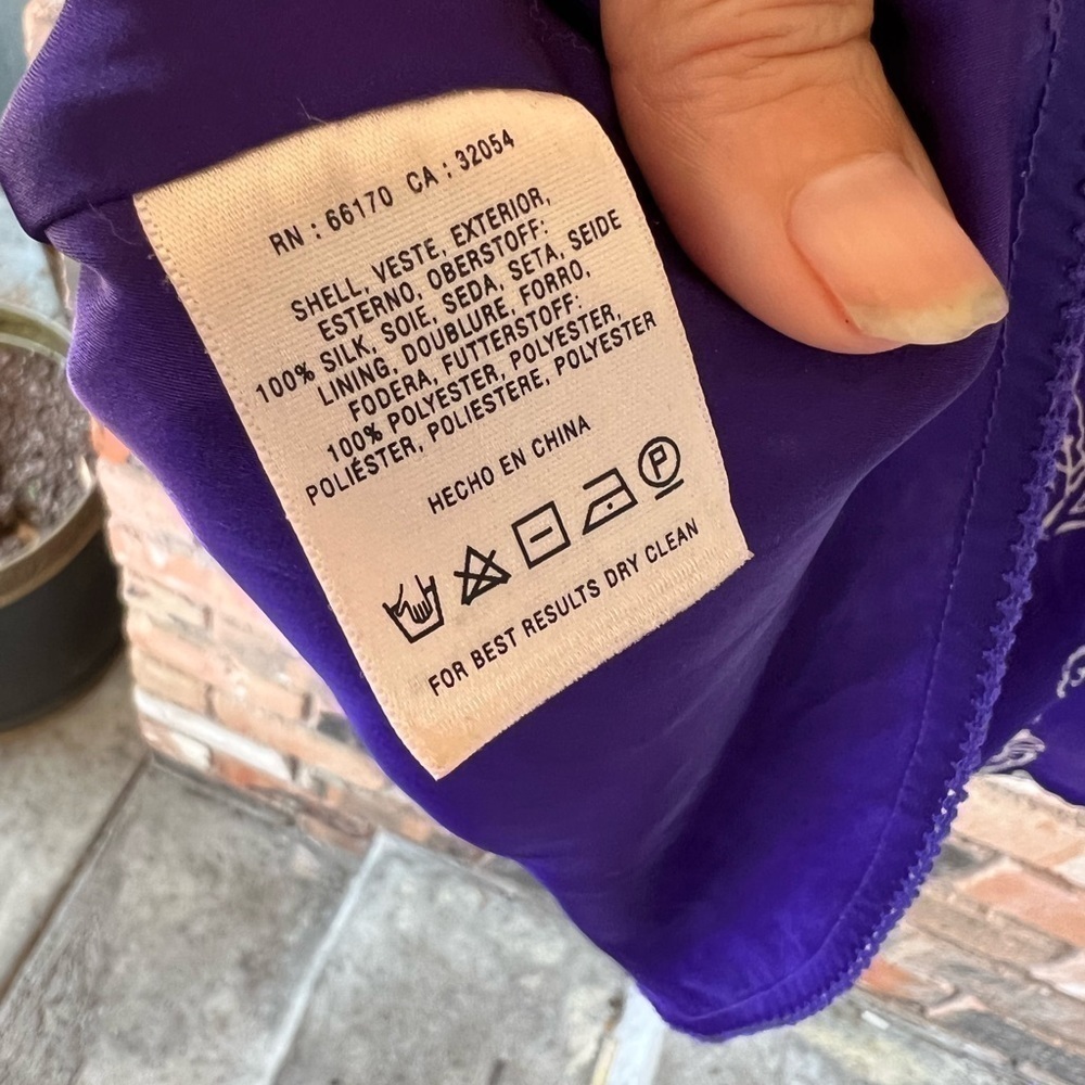 Anthropologie Maeve Petal Stamp Swing Dress Purple - Picture 6 of 10